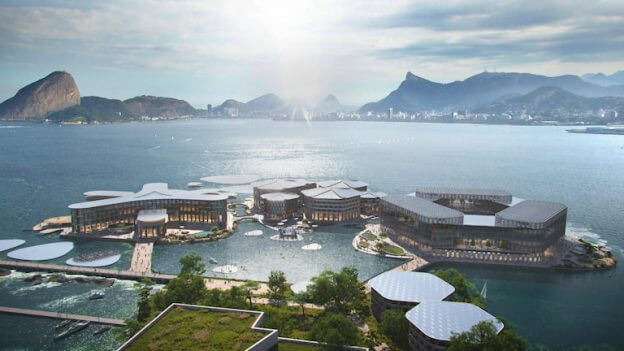 Foto 1. Kota Terapung Masa depan Busan (Oceanix, BIG-Bjarke Ingels Group)
